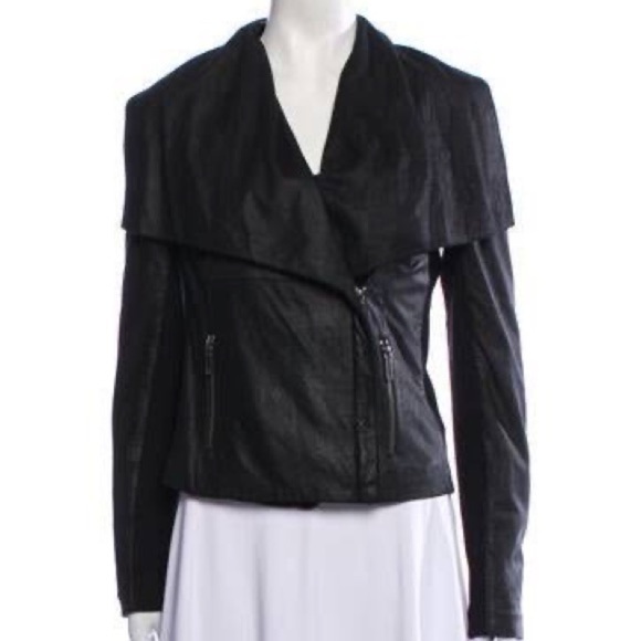 Vince Jackets & Blazers - Vince Black Leather Biker Jacket